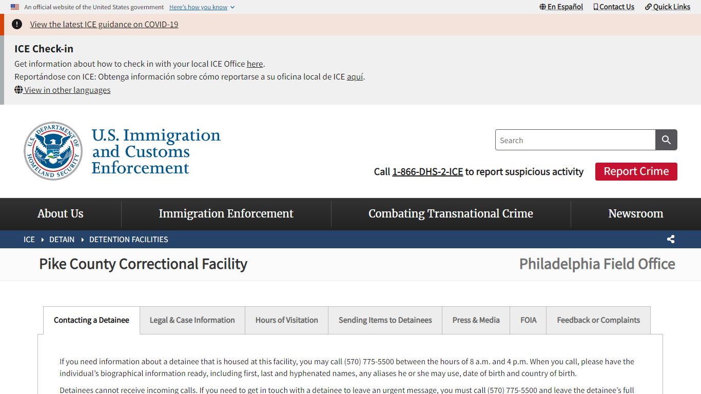 Pike County Correctional Facility | ICE